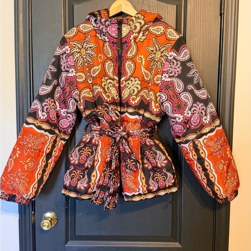 FARM Rio Black Sweet Mermaid Reversible Puffer Jacket